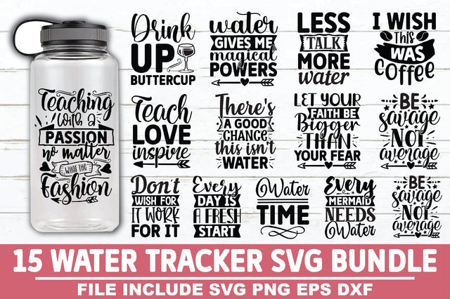 Water Tracker SVG Bundle SVG Ariyan 