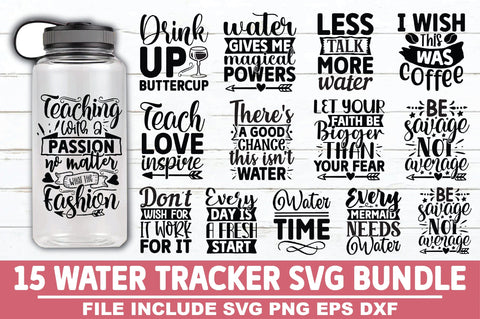 Water Tracker SVG Bundle SVG Ariyan 
