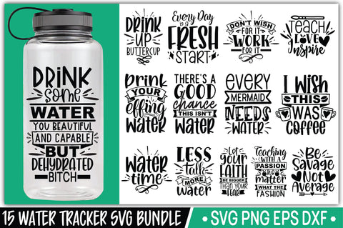 Water Tracker SVG Bundle SVG Ariyan 