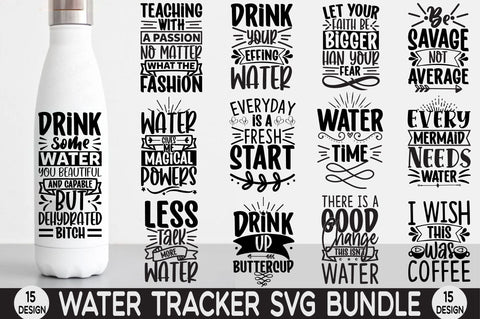 Water Tracker Svg Bundle SVG SVGista 