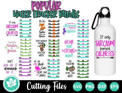 Water Tracker SVG Bundle SVG TrueNorthImagesCA 