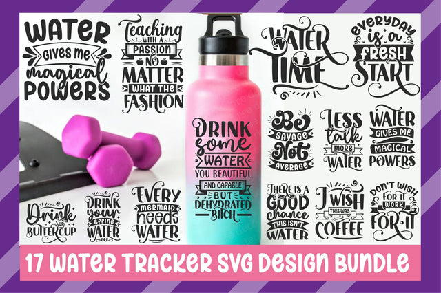Water Tracker Svg Design Bundle SVG Rupkotha 