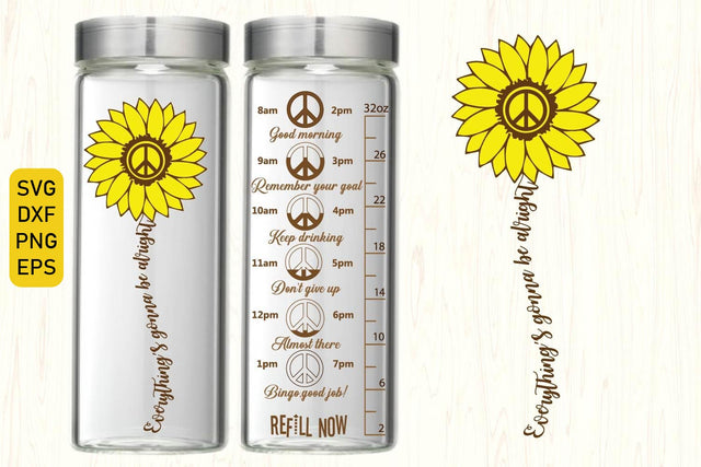 Water tracker SVG, Everything is gonna be alright SVG Paper Switch 