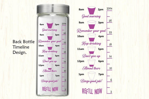 Water tracker SVG, Motivational water trackers SVG Paper Switch 