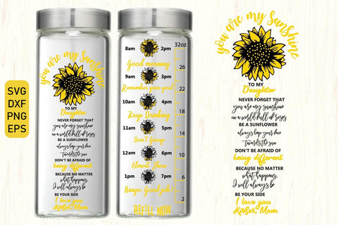 Water tracker SVG, You are my sunshine SVG Paper Switch 