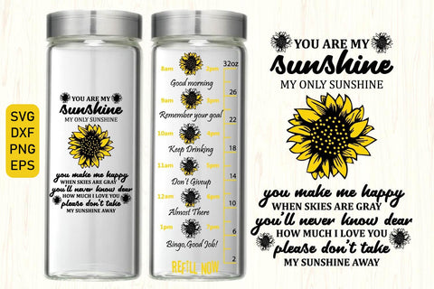 Water tracker SVG, You are my sunshine SVG Paper Switch 