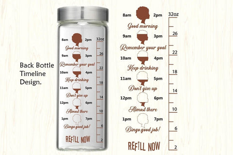 Water tracker, Water tracker svg,black woman water tracker SVG Paper Switch 