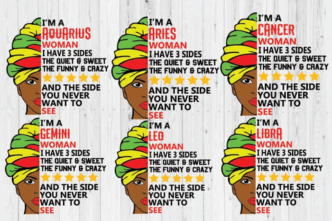 Water tracker,12 Zodiac signs Water tracker svg, black woman SVG Paper Switch 