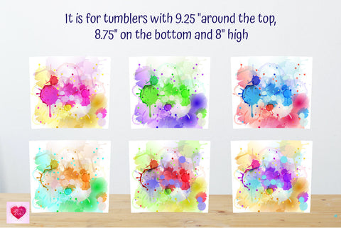 Watercolor 20 Oz Straight And Tapered Skinny Tumbler Sublimation Sublimation Kseniia designer 