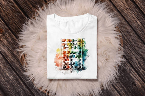 Watercolor Abacus Clipart Bundle Sublimation Regulrcrative 