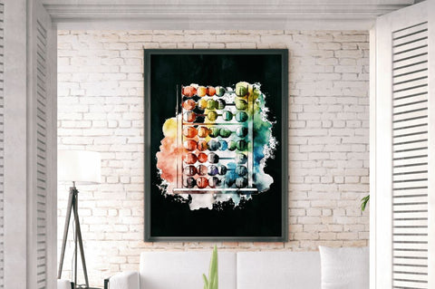 Watercolor Abacus Clipart Bundle Sublimation Regulrcrative 