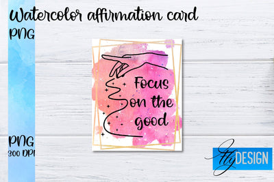 Watercolor Affirmation Cards PNG | Positive Affirmation PNG Sublimation Fly Design 