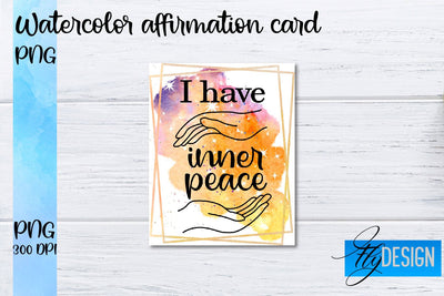 Watercolor Affirmation Cards PNG | Positive Affirmation PNG Sublimation Fly Design 