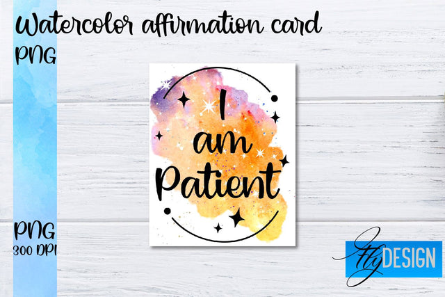 Watercolor Affirmation Cards PNG | Positive Affirmation PNG Sublimation Fly Design 