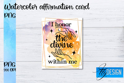 Watercolor Affirmation Cards PNG | Positive Affirmation PNG Sublimation Fly Design 