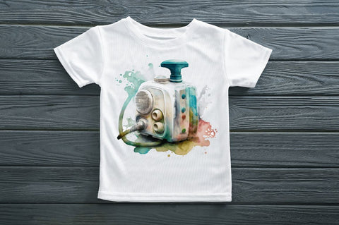 Watercolor Air Pump Clipart Bundle Sublimation Regulrcrative 