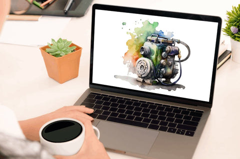 Watercolor Air Pump Clipart Bundle Sublimation Regulrcrative 