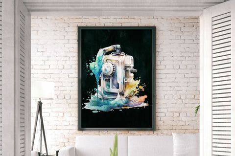 Watercolor Air Pump Clipart Bundle Sublimation Regulrcrative 