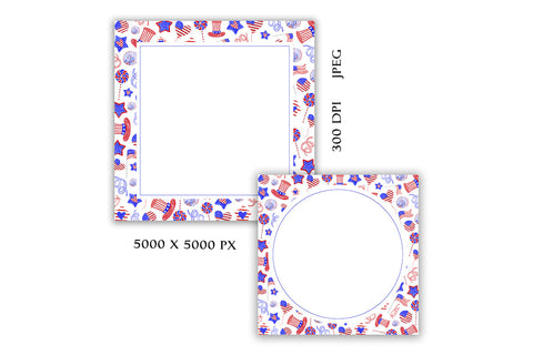 Watercolor American Symbols Sublimation TanyaPrintDesign 