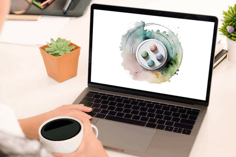 Watercolor Audio Control Buttons Clipart Bundle Sublimation Regulrcrative 