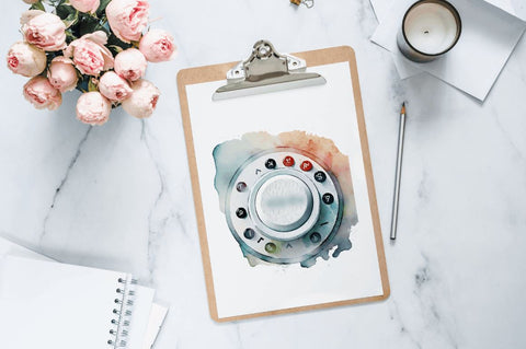 Watercolor Audio Control Buttons Clipart Bundle Sublimation Regulrcrative 