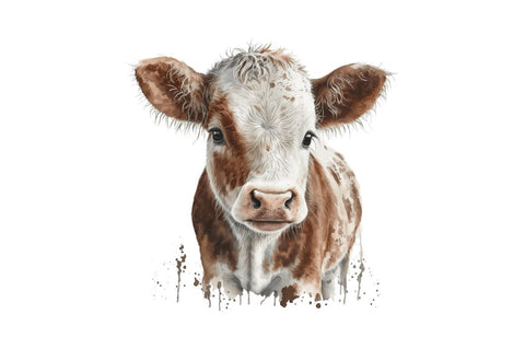 Watercolor Baby Cow Bundle Sublimation Regulrcrative 