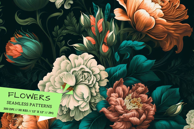 watercolor background with flowers, Summer floral patterns Digital Pattern FloridPrintables 