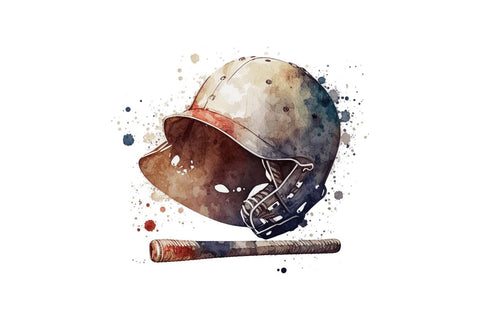 Watercolor Baseball Clipart Bundle Sublimation Regulrcrative 