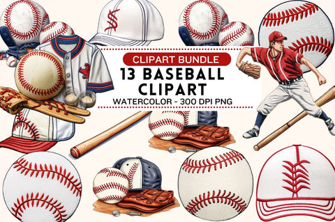 Watercolor Baseball Clipart Sublimation Regulrcrative 