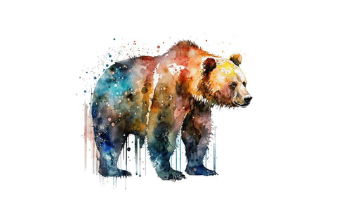 Watercolor Bear Clipart Bundle Sublimation Regulrcrative 