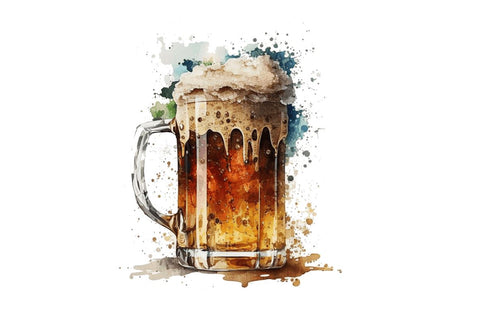 Watercolor Beer clipart Bundle Sublimation Regulrcrative 