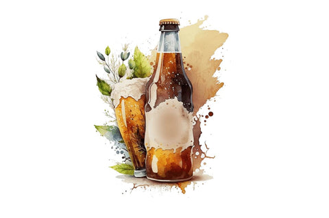 Watercolor Beer clipart Bundle Sublimation Regulrcrative 