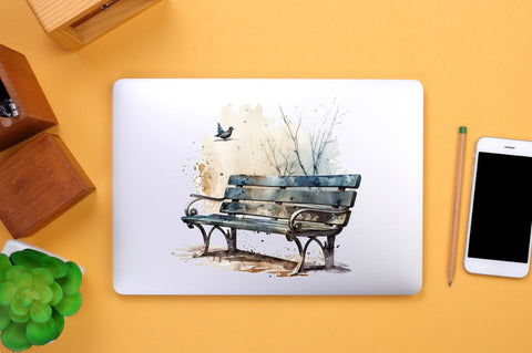 Watercolor Bench Clipart Bundle Sublimation Regulrcrative 