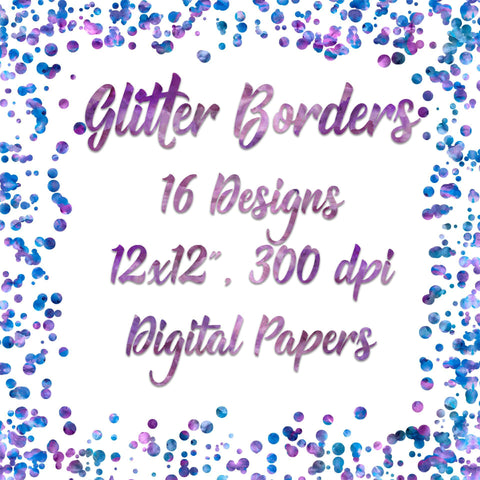Watercolor Borders Digital Paper Sublimation Old Market 