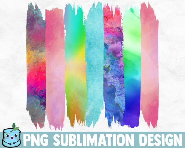 Watercolor Brush Strokes SVG MintyMarshmallows 