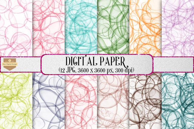 Watercolor Bubble Ink Digital Papers Backgrounds Digital Pattern SineDigitalDesign 
