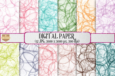 Watercolor Bubble Ink Digital Papers Backgrounds Digital Pattern SineDigitalDesign 