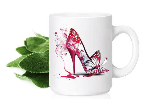 Watercolor Butterfly High Heels Clipart Bundle Sublimation Regulrcrative 
