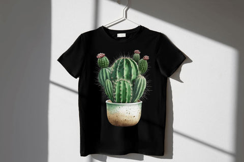 Watercolor Cactus Clipart Bundle Sublimation Regulrcrative 