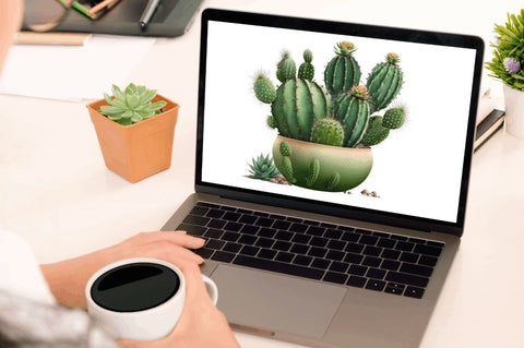 Watercolor Cactus Clipart Bundle Sublimation Regulrcrative 