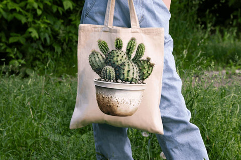 Watercolor Cactus Clipart Bundle Sublimation Regulrcrative 