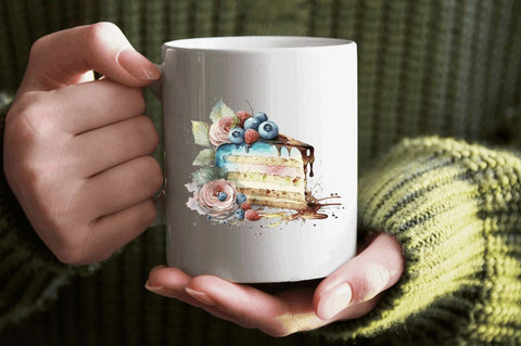 Watercolor Cake Clipart Bundle Sublimation Regulrcrative 