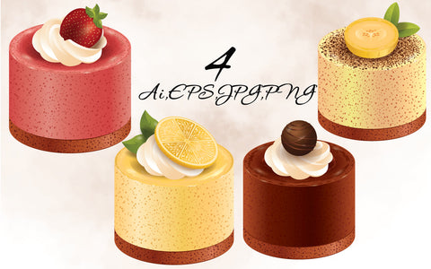 Watercolor Cake Clipart Delicious Cake SVG naemmiah021 