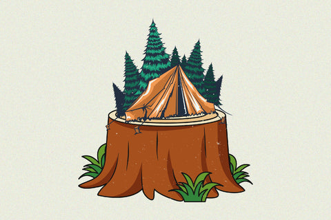 Watercolor Camping Sublimation Sublimation Rupkotha 