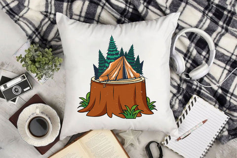 Watercolor Camping Sublimation Sublimation Rupkotha 