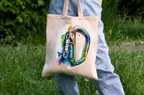 Watercolor Carabiner Clipart Bundle Sublimation Regulrcrative 