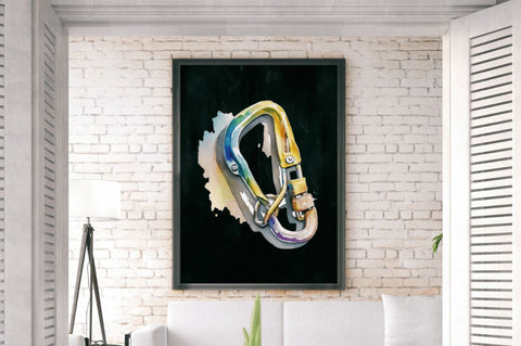 Watercolor Carabiner Clipart Bundle Sublimation Regulrcrative 