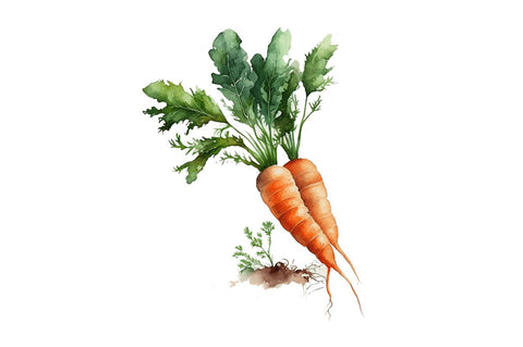 Watercolor Carrot clipart Bundle Sublimation Regulrcrative 