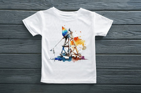 Watercolor Catapult Clipart Bundle Sublimation Regulrcrative 