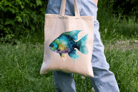 Watercolor Christian Fish Clipart Bundle Sublimation Regulrcrative 